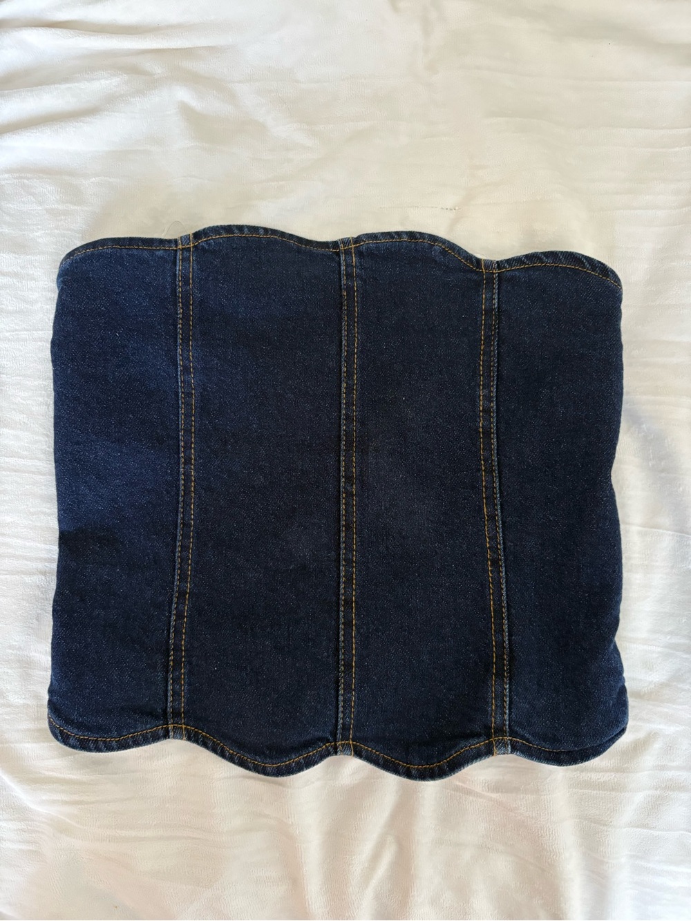 Altar'd State Dark Denim Strapless Corset Top